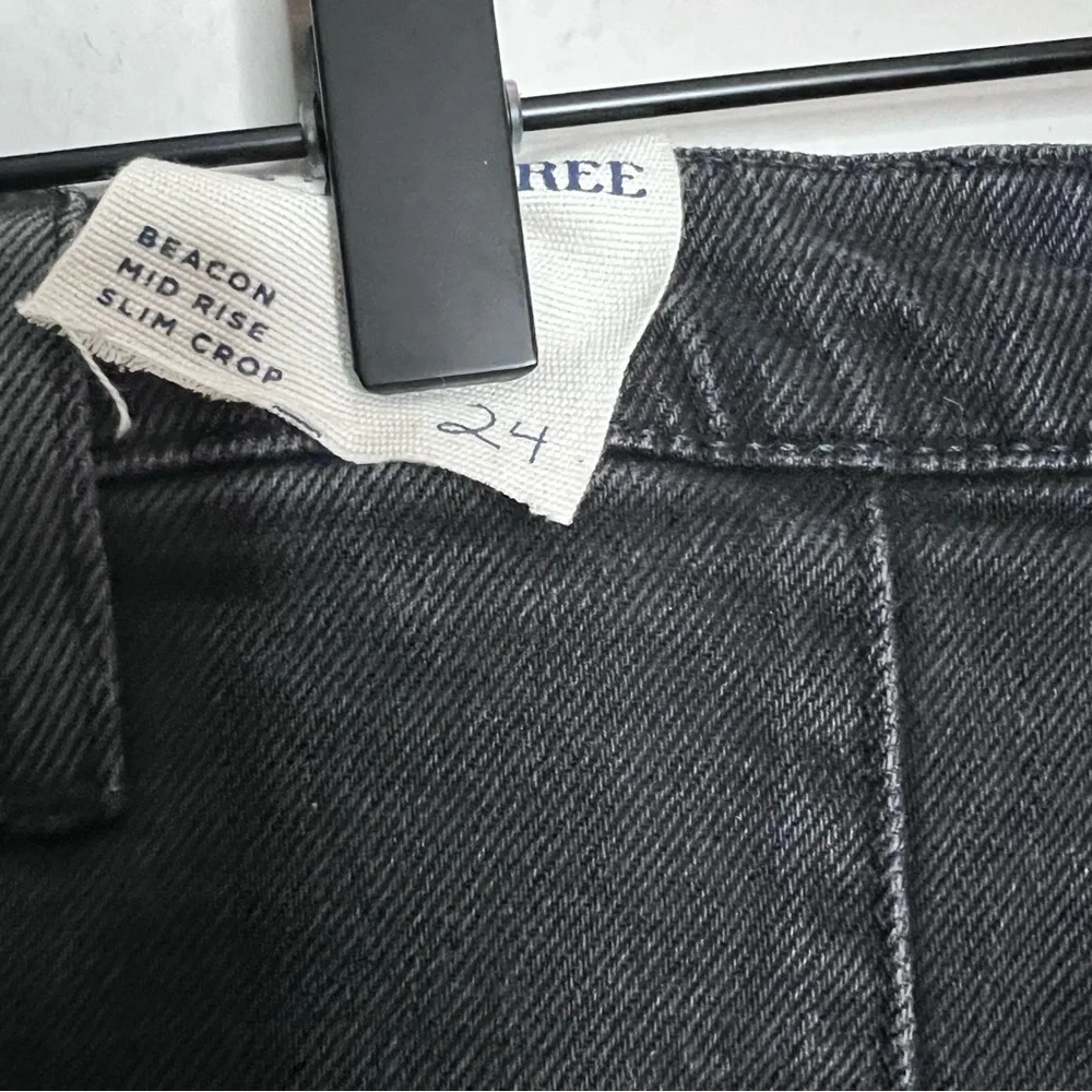 We The Free by Free People Beacon Mid Rise Slim Crop jeans Black Size: 24 - Picture 4 of 5
